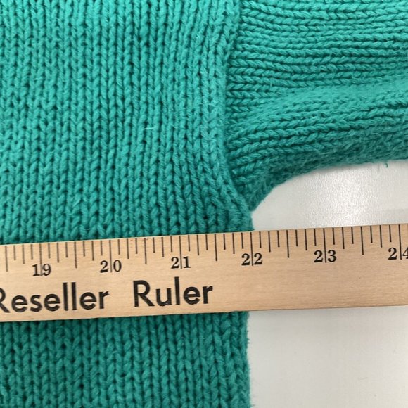 Vtg 80s Lady Roi Knit Turtle Neck Sweater - Long Tunic Style - M / L - Crochet - Picture 5 of 7